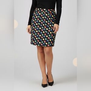 ​RARE Emmanuel UNGARO Designer Vintage Pencil Skirt US 10  Geometric Pattern